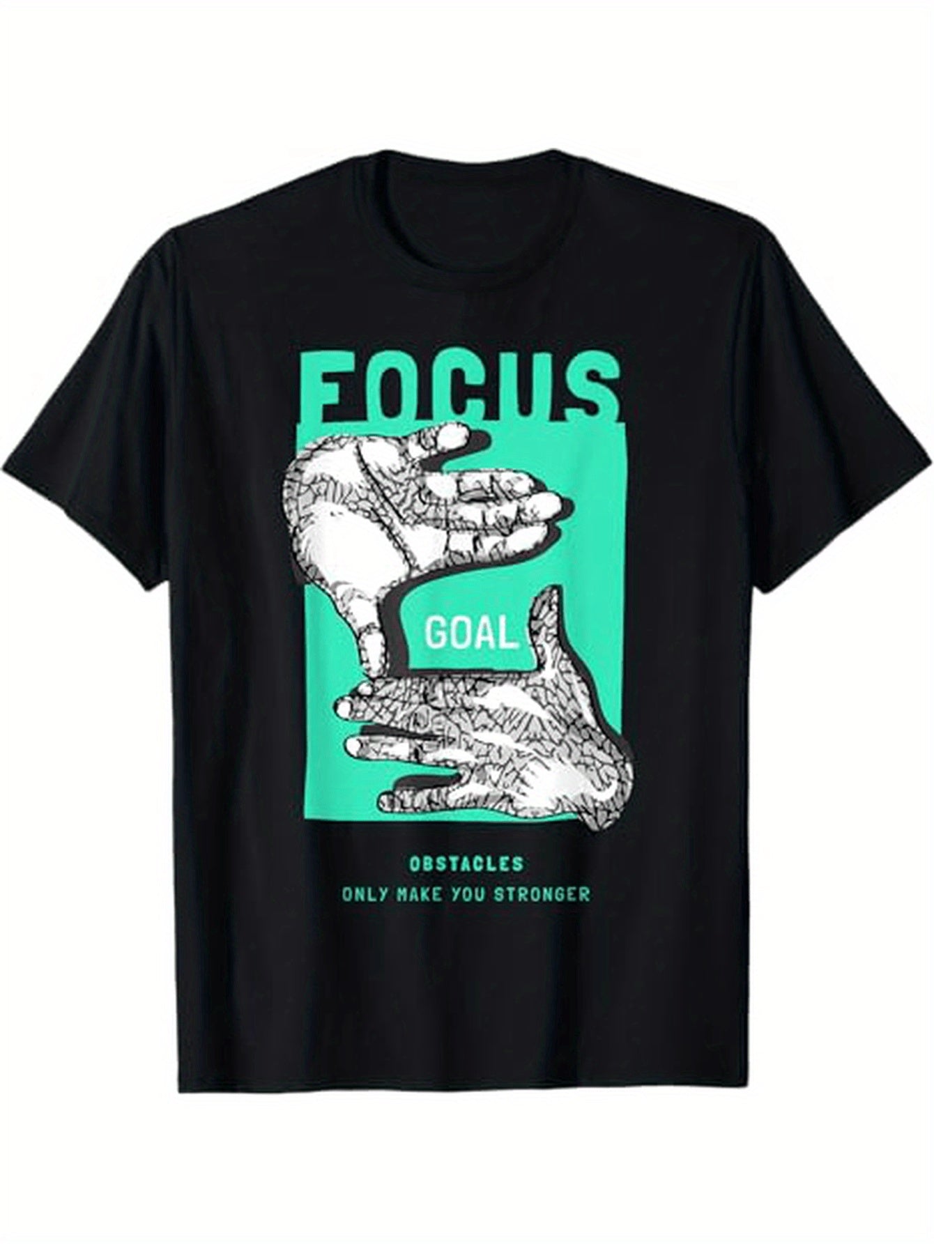 Black and Green Focus T-shirt