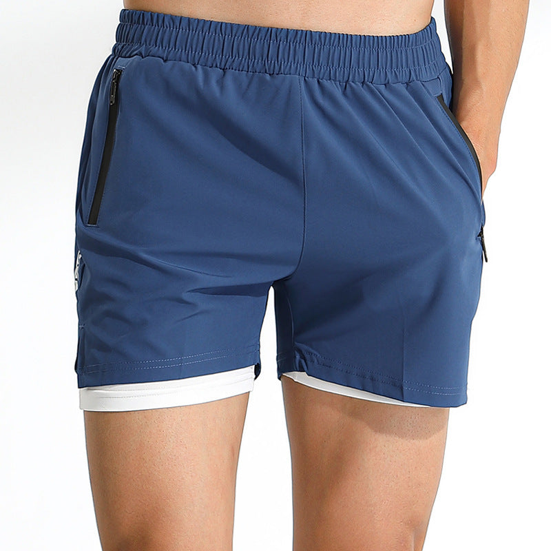 Men's Running Two-piece Sports Shorts