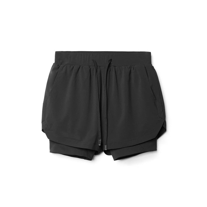 Men's Athletic Shorts Double-layer Fitness Wicking