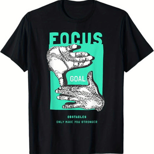 Black and Green Focus T-shirt