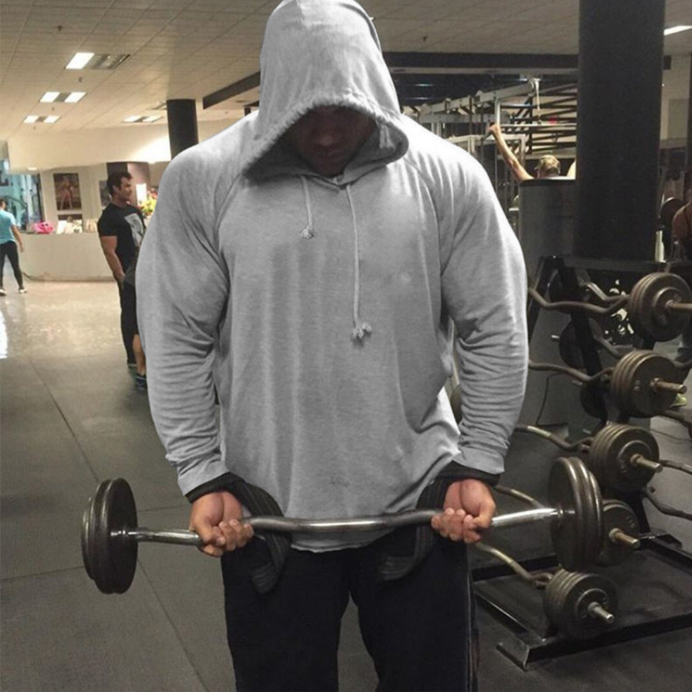 Men's Fitness Hooded Long Sleeve